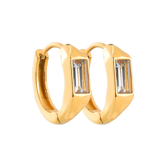 Mini Square Diamond Earrings