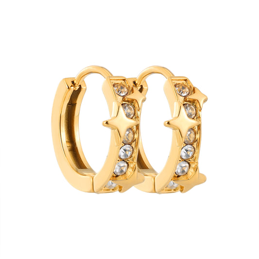 Mini Star Diamond Earrings