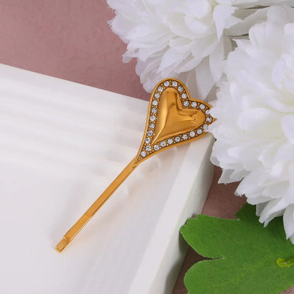 Zircon Heart Shape Bobby Pins