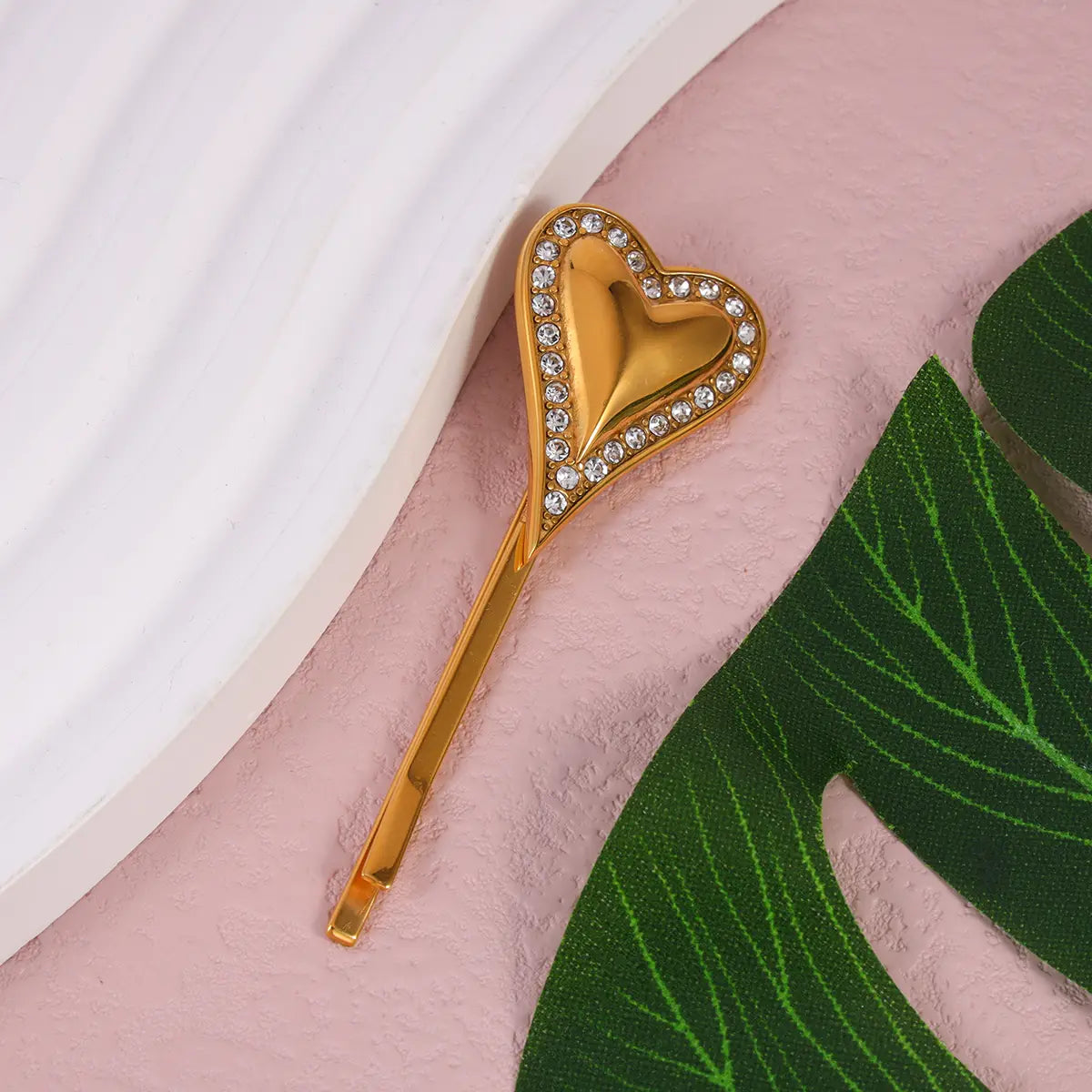 Zircon Heart Shape Bobby Pins