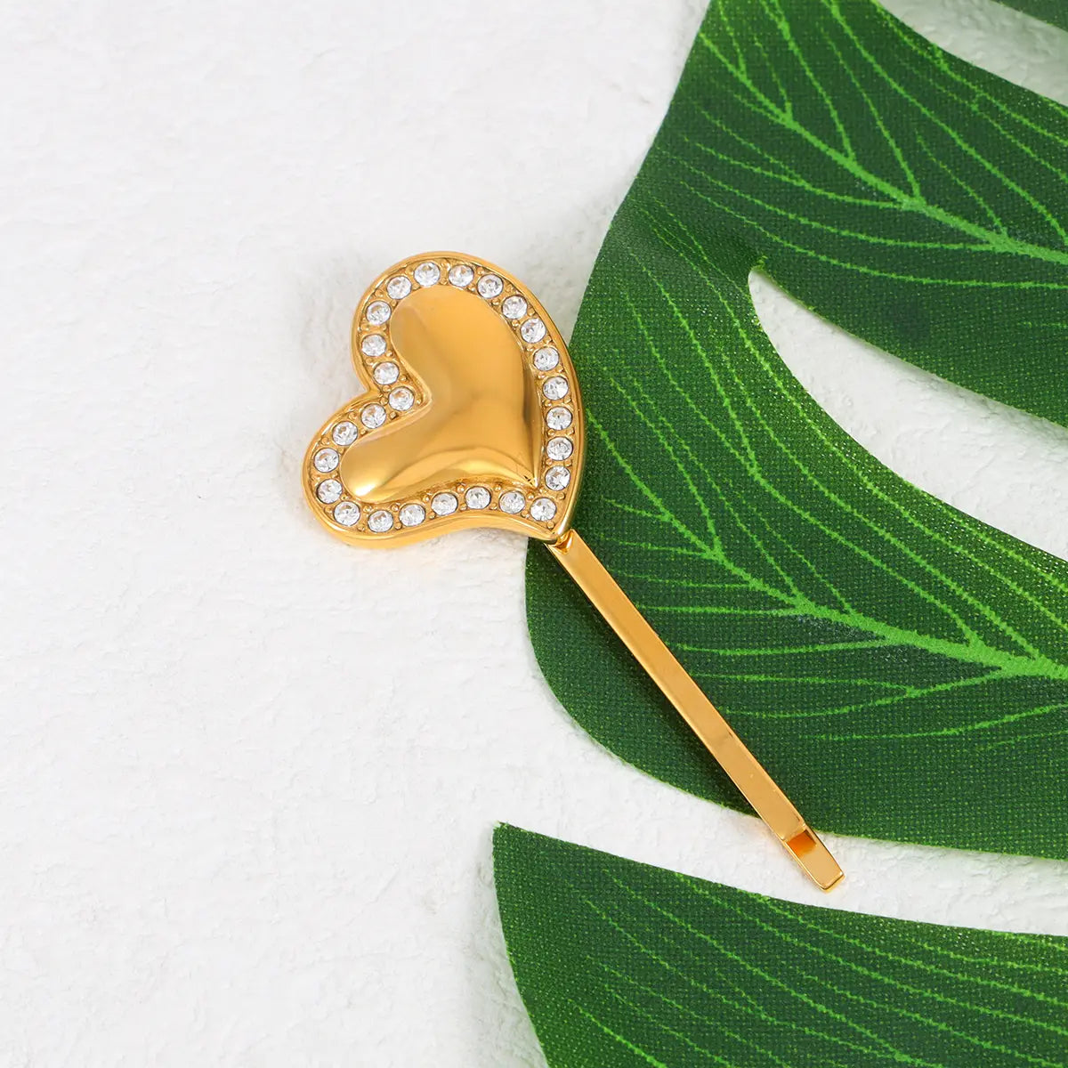 Zircon Heart Shape Bobby Pins