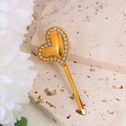 Zircon Heart Shape Bobby Pins