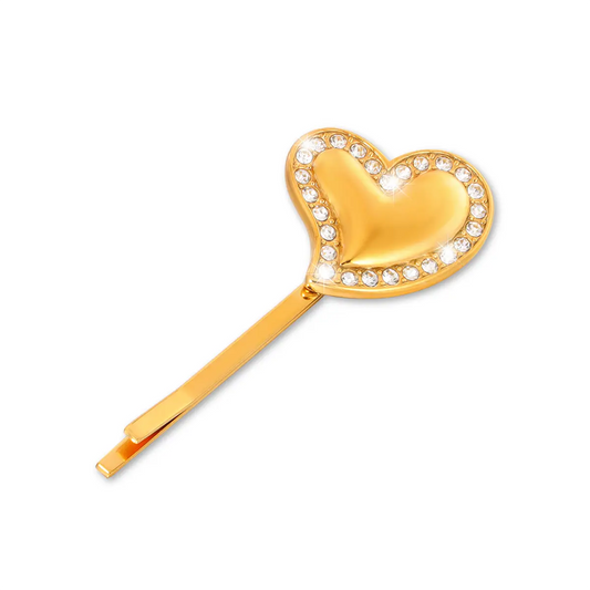 Zircon Heart Shape Bobby Pins