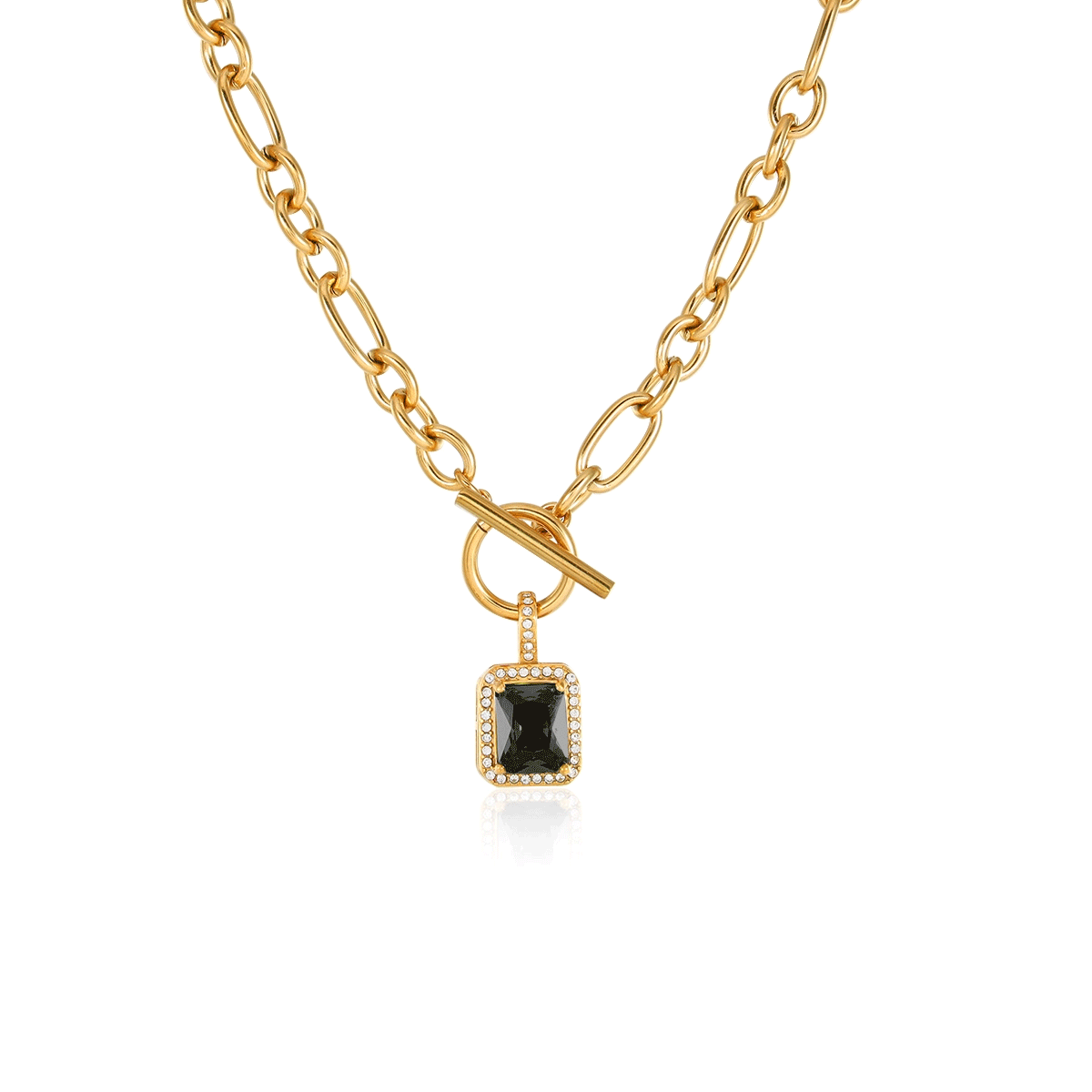 イ*チ様 santaku gemstone necklace Square Czech Stone Necklace – Zimssi