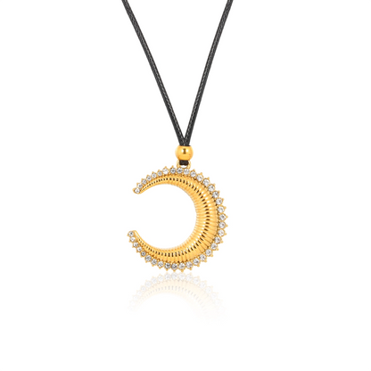 Czech Stone Moon Necklace