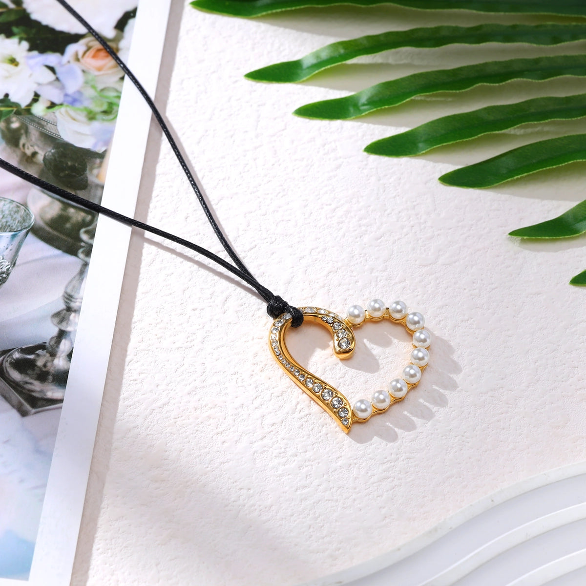 Heart Bead Pendant Necklace