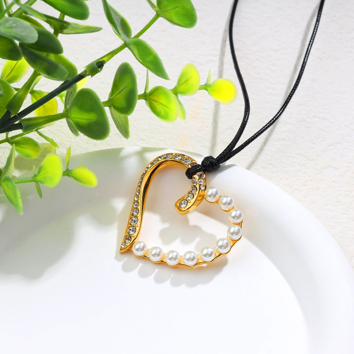 Heart Bead Pendant Necklace