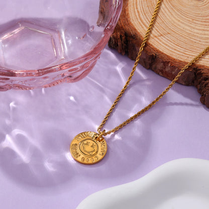 Smiling Good Luck Pendant Necklace