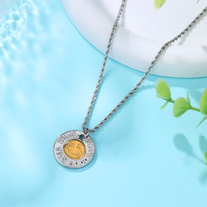 Smiling Good Luck Pendant Necklace