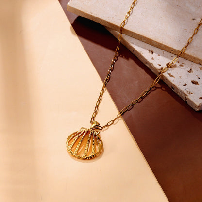 Hollow Shell Pendant Necklace