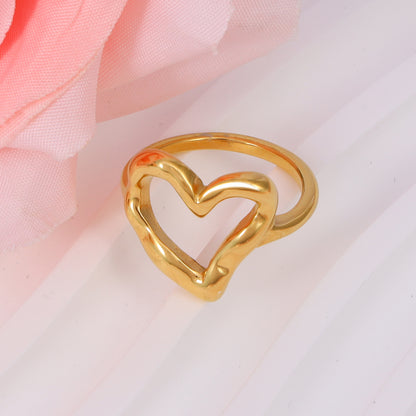 Textured Heart Ring