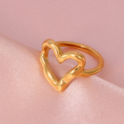 Textured Heart Ring