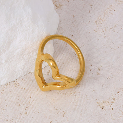 Textured Heart Ring