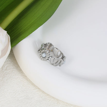 Double Heart Chrysanthemum Ring