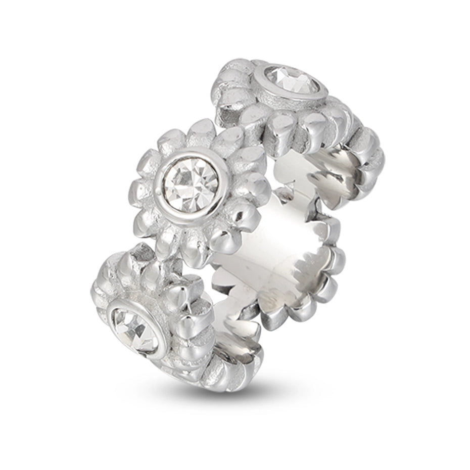 Zircon Chrysanthemum Ring
