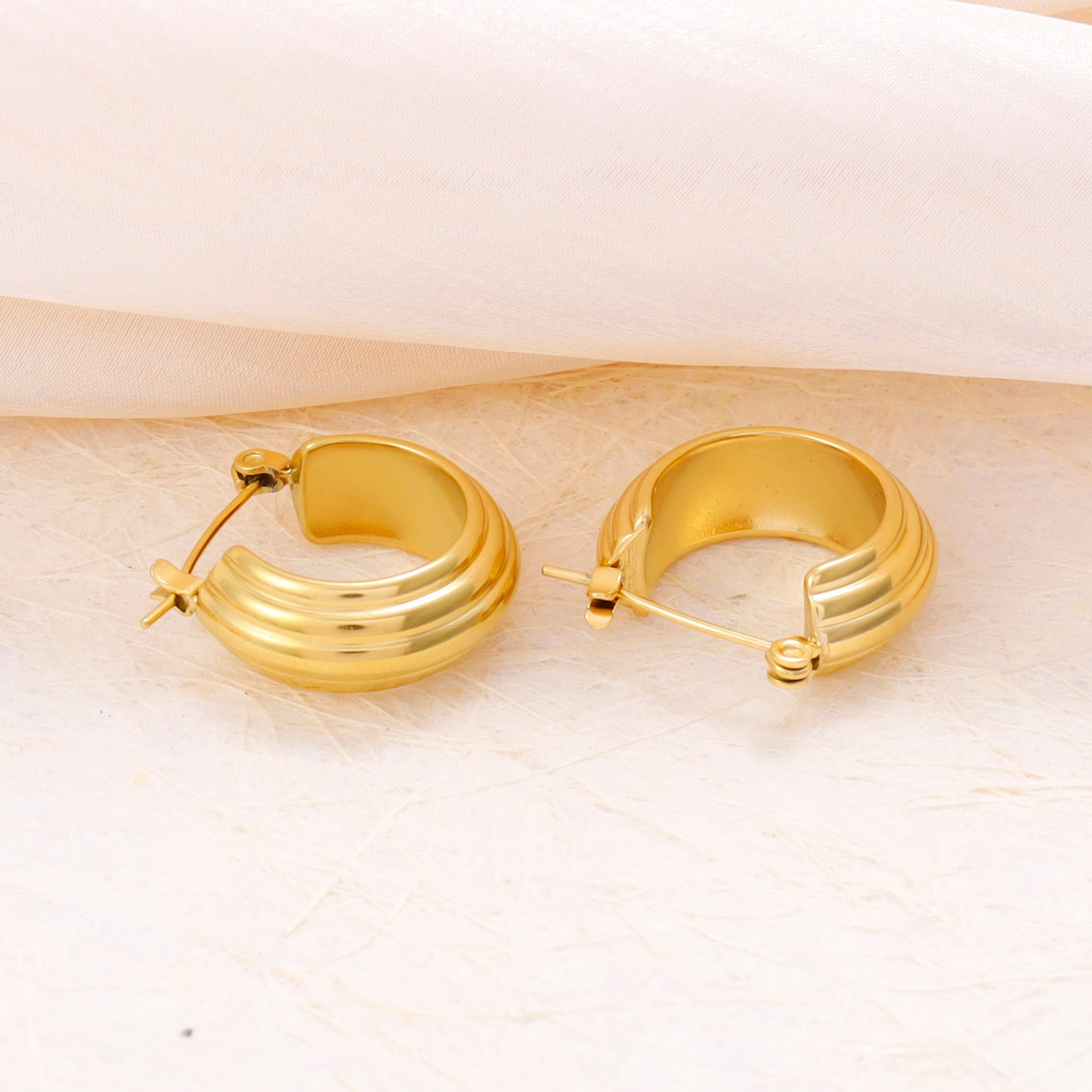 Contour Hoop Earrings