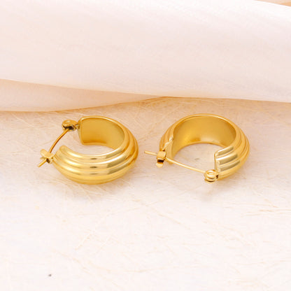 Contour Hoop Earrings