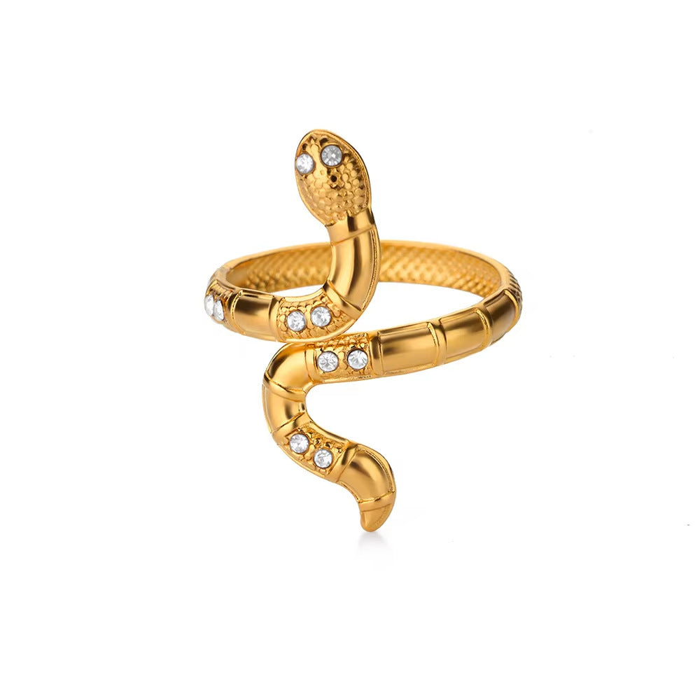 Zircon Loop Snake Ring