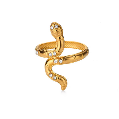 Zircon Loop Snake Ring