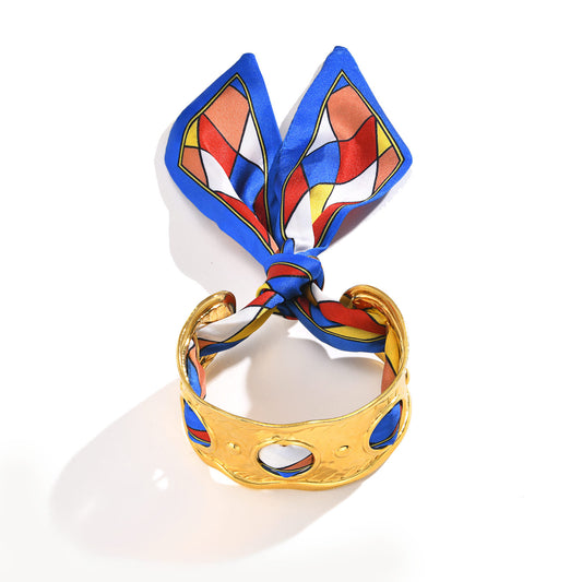 Silk Scarf Open Bracelet Bangle