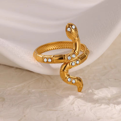 Zircon Loop Snake Ring