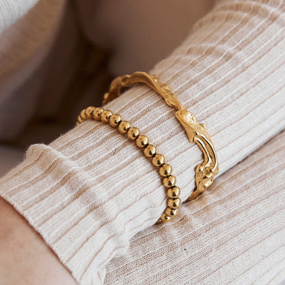 Textured Gold Cuff Bracelet