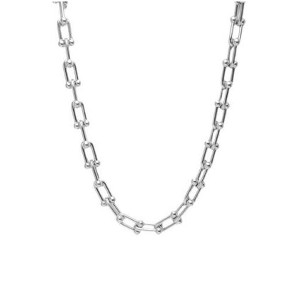 Horseshoe Buckle Bamboo Clavicle Chain Necklace