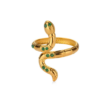 Zircon Loop Snake Ring