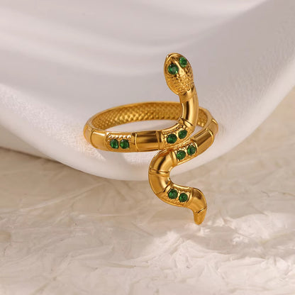 Zircon Loop Snake Ring