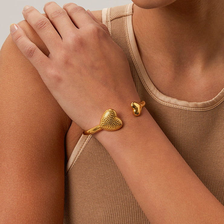 Heart Shape Cuff Bracelet