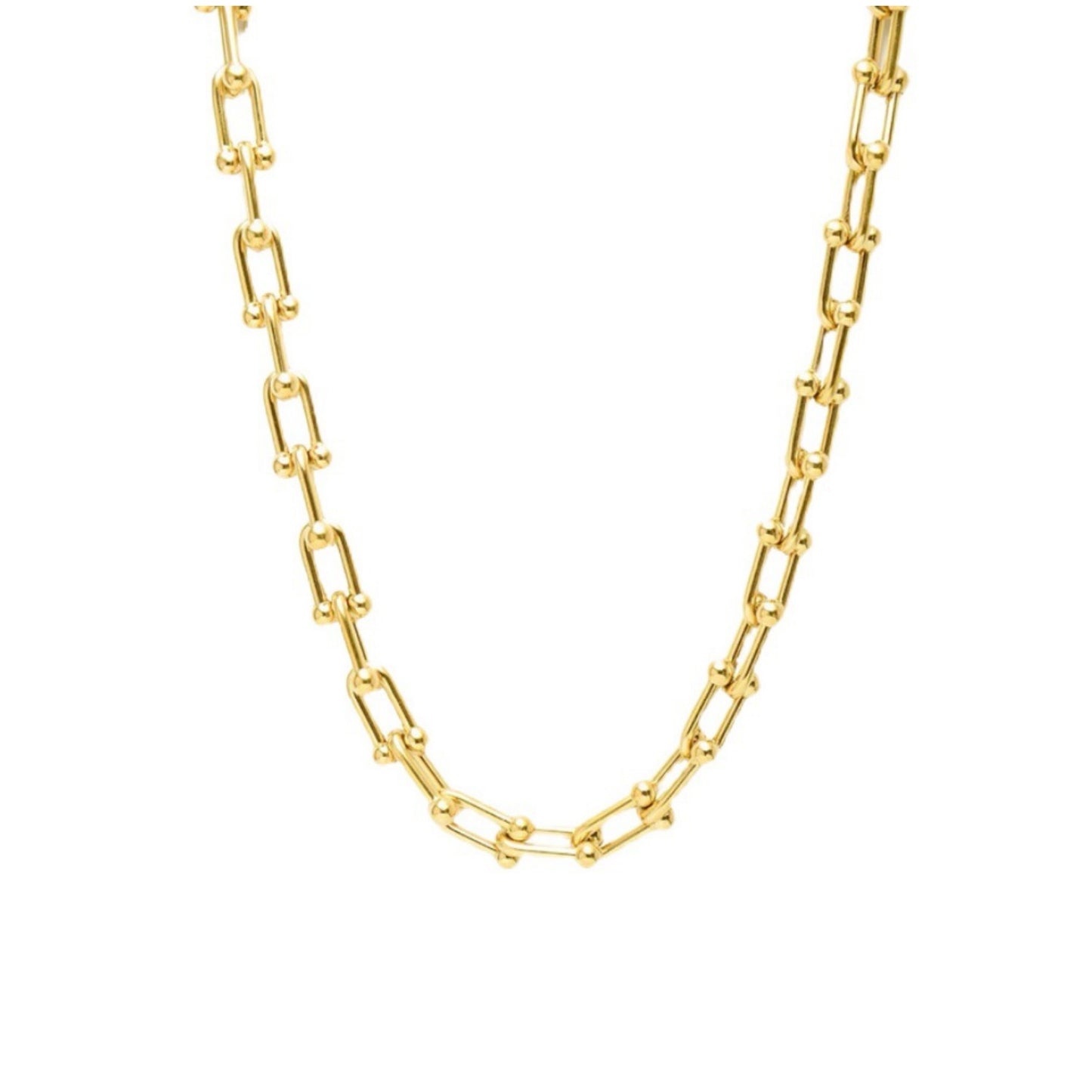 Horseshoe Buckle Bamboo Clavicle Chain Necklace